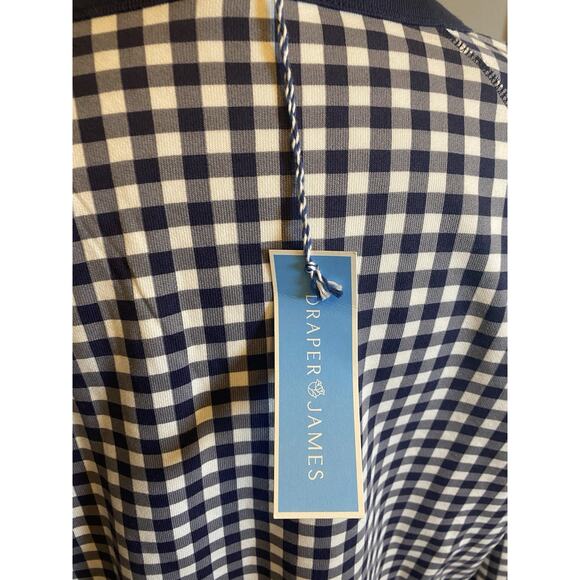 Draper James 1X Womens Natalie Sweatshirt Nassau Navy Gingham Classic Nautical - Picture 14 of 14